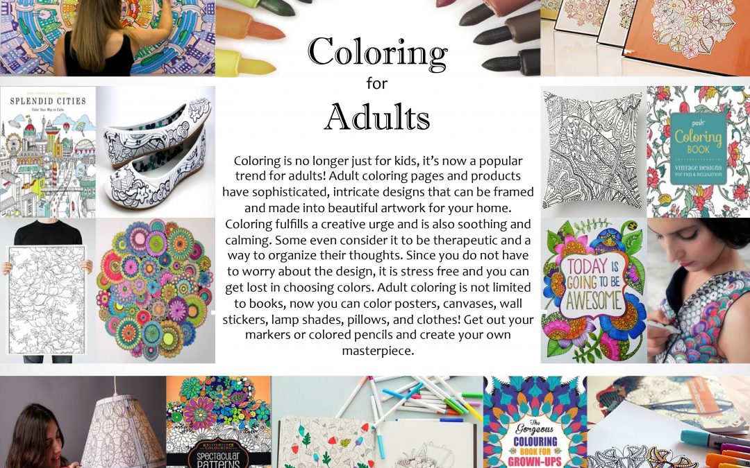 Trend Watch Adult Coloring Designs Direct Creative Group